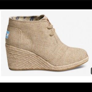 Toms Canvas Desert Wedges.